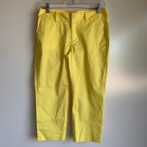 RALPH LAUREN GOLF Cropped Cotton Pants Size 2 Yellow